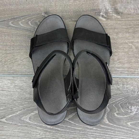 Naot Intact Women’s Sz 9/EU 40 Black Velvet Nubuck Dual Hook & Loop Sandals - Picture 5 of 11